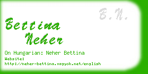 bettina neher business card